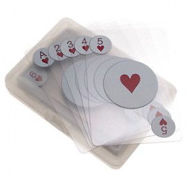 See Through Plastic Playing Cards W/ Translucent Case with Logo  See Through Plastic Playing Cards W/ Translucent Case with Logo