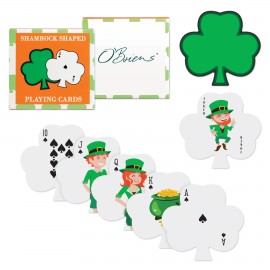 Shamrock Shaped Playing Cards with Logo