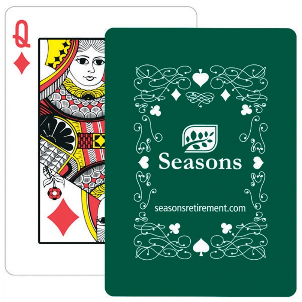 Solid Back Hunter Poker Size Playing Cards with Logo