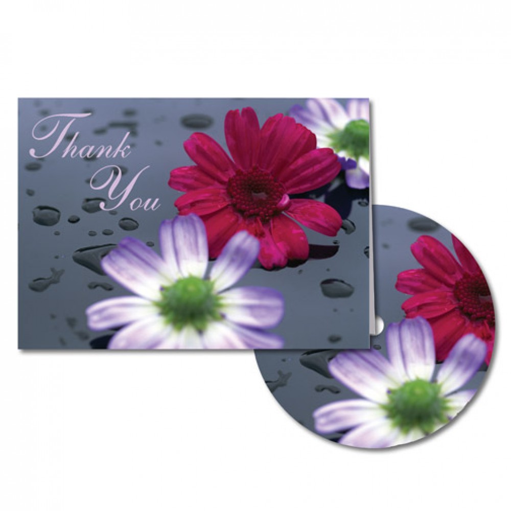 Logo Branded Flowers Thank You Note with Matching CD