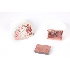 Customized PET Rose Gold Foiled Custom Poker Playing Cards 54 Cards