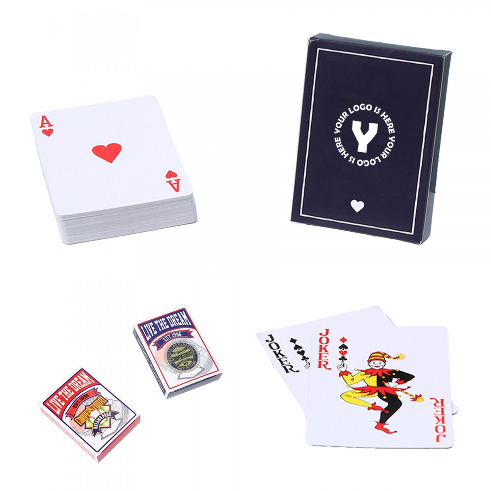 Full Color Custom Back Poker Size Playing Cards with Logo Full Color Custom Back Poker Size Playing Cards with Logo