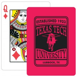 Custom Solid Back Red Poker Size Playing Cards
