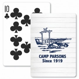 Shiplap Theme Poker Size Playing Cards with Logo