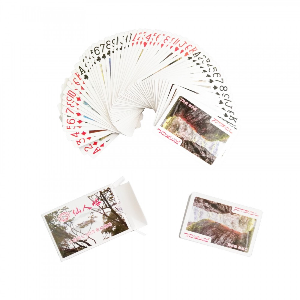 Standard Paper Poker Playing Cards w/Customized Logo with Logo