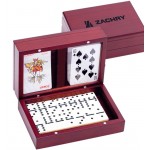 Wooden Domino Set w/2 Decks of Playing Cards Custom Personalized