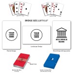 Customized Full Color Custom Casino Quality Bridge Size Playing Cards
