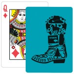 Promotional Solid Back Teal Poker Size Playing Cards