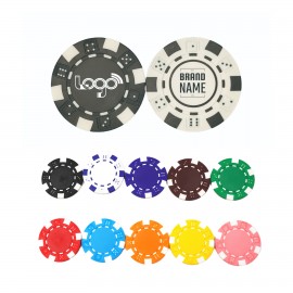 11.5 gram ABS Poker Chip with 6 Stripes with Logo