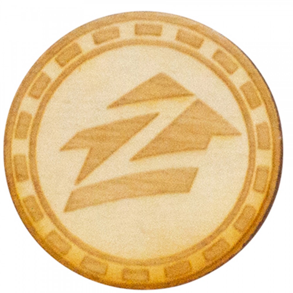 Wood Poker Chips - 1 Side Imprint with Logo