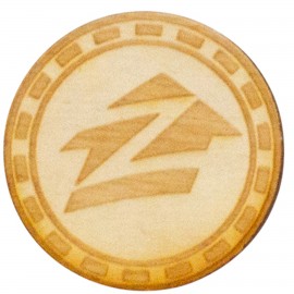 Wood Poker Chips - 1 Side Imprint with Logo  Wood Poker Chips - 1 Side Imprint with Logo