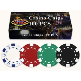 500 PLASTIC POKER CHIPS 1 1//2 INCH DIAMETER RED WHITE /& BLUE RETAIL BOXED