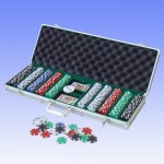 500pcs Chips/Aluminum Poker Set with Logo