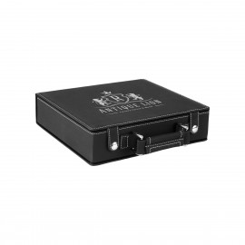 Promotional Black/Silver Leatherette 100 Chip Poker Set