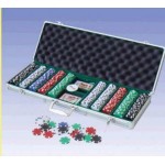 500 Piece Dice Poker Chips W/ Aluminum Poker Set (Screened) with Logo