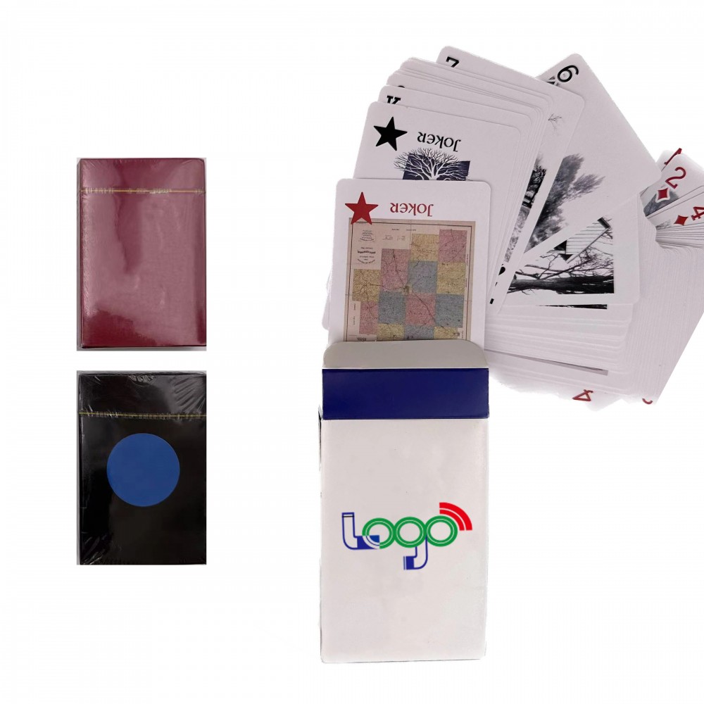 Four Color Process Poker Size Playing Cards MOQ 50PCS with Logo