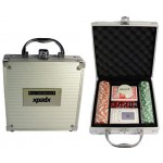 100 Piece Poker Chip Set in Aluminum Case with Logo
