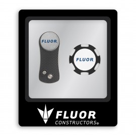 Ahead Switchfix Divot Repair Tool & Poker Chip Ball Marker Gift Set - Black-Silver with Logo