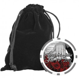Custom Chip Set w/Velveteen Carry Pouch - 50 Full Color Chips