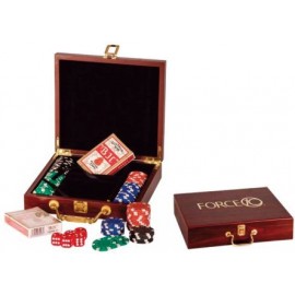 Personalized Rosewood Finish Poker Set