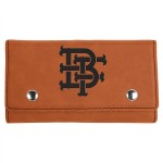 Engraved Faux Leather Card & Dice Set, Rawhide with Logo