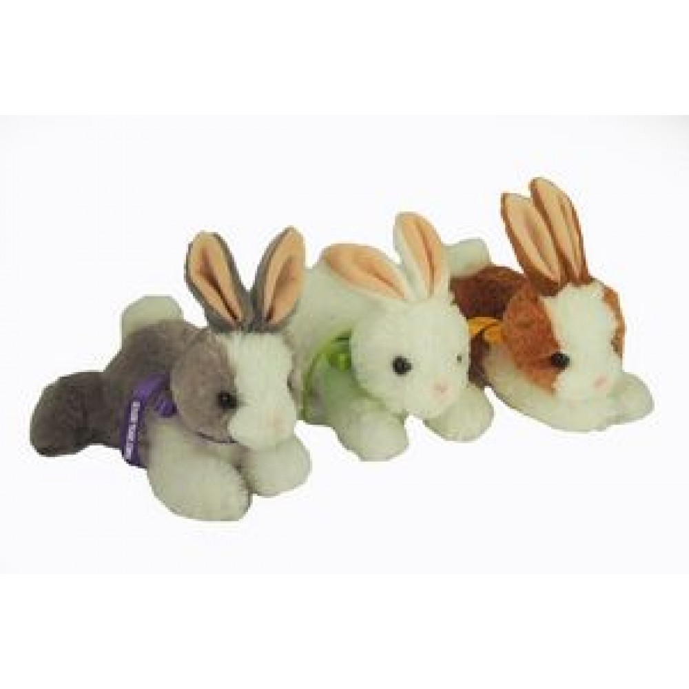 Logo Branded 8" Baby Bunnies w/Ribbon & One Color Imprint Logo Branded 8" Baby Bunnies w/Ribbon & One Color Imprint