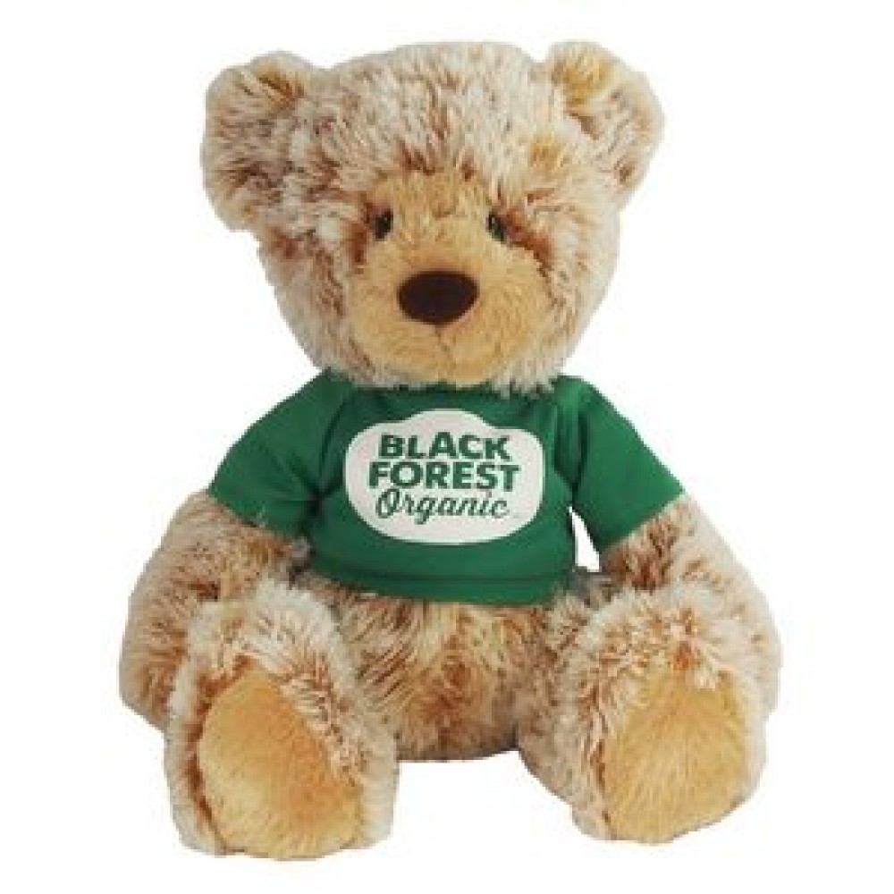 16" Caramel Bear with shirt and 1 color imprint Custom Personalized 16" Caramel Bear with shirt and 1 color imprint Custom Personalized