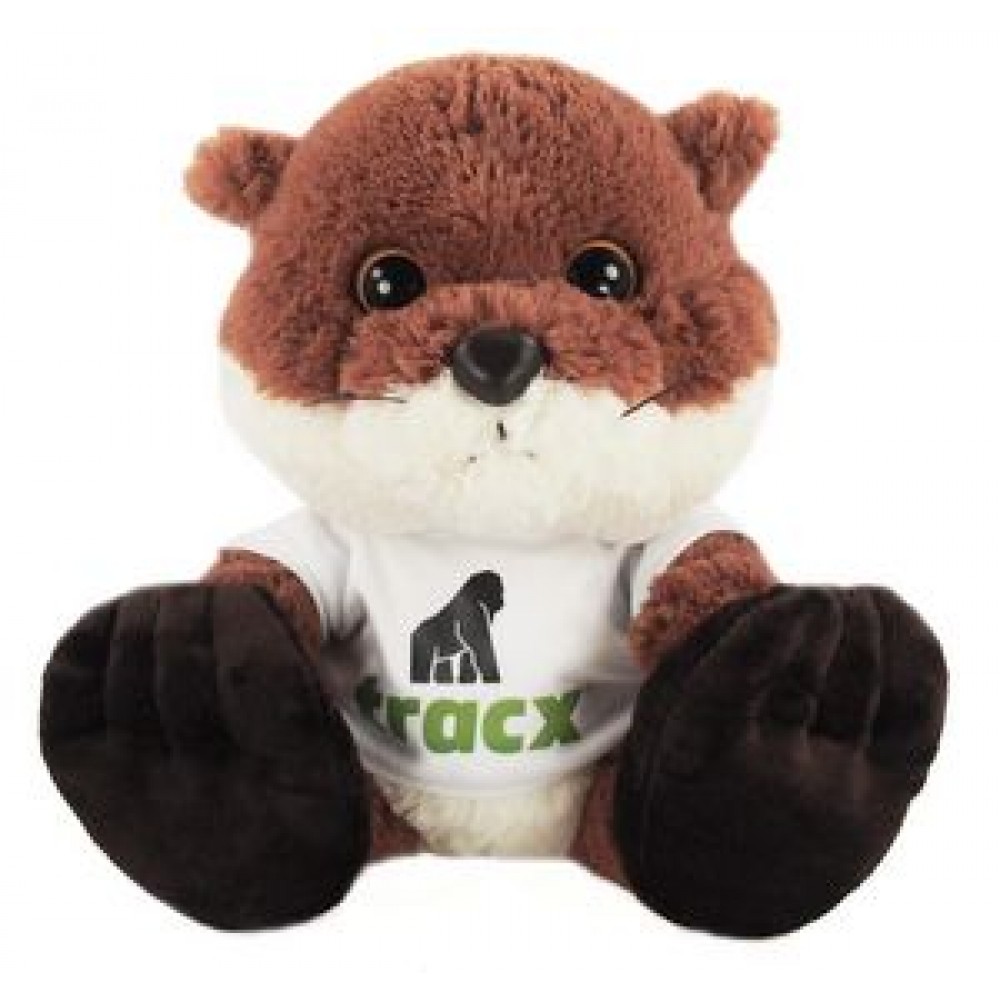 Custom Imprinted 10" Chit Chat Otter with t-shirt and full color imprint Custom Imprinted 10" Chit Chat Otter with t-shirt and full color imprint