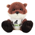 Custom Imprinted 10" Chit Chat Otter with t-shirt and full color imprint