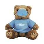 Personalized 8" Light Blue Scrubs Bear w/One Color Imprint