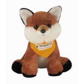 Customized 13" Fox Stuffed Animal w/Bandana Full Color