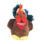 Personalized 8" Cocky Rooster Stuffed Animal w/Bandana & One Color Imprint