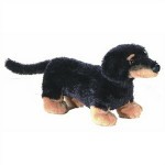 8" Vienna Dachshund Mini Flopsie Stuffed Dog Custom Imprinted