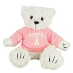 8" White Curly Bear Stuffed Animal w/T-Shirt & One Color Imprint with Logo
