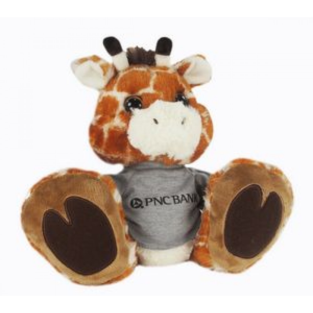 Logo Printed 10" Safari Giraffe Stuffed Animal w/T-Shirt & One Color Imprint Logo Printed 10" Safari Giraffe Stuffed Animal w/T-Shirt & One Color Imprint