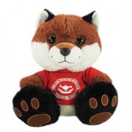 Custom 10" Trickster Fox Stuffed Animal w/T-Shirt & One Color Imprint