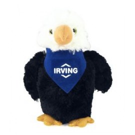 8" Liberty Eagle Stuffed Animal W/Bandana & One Color Imprint with Logo