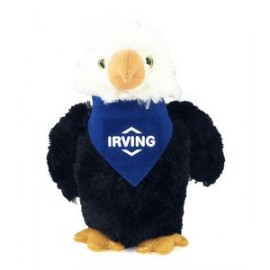 Promotional 8" Liberty Eagle Stuffed Animal W/Bandana & One Color Imprint