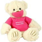 9" Pink Scrubs Bear Stuffed Animal w/One Color Imprint with Logo