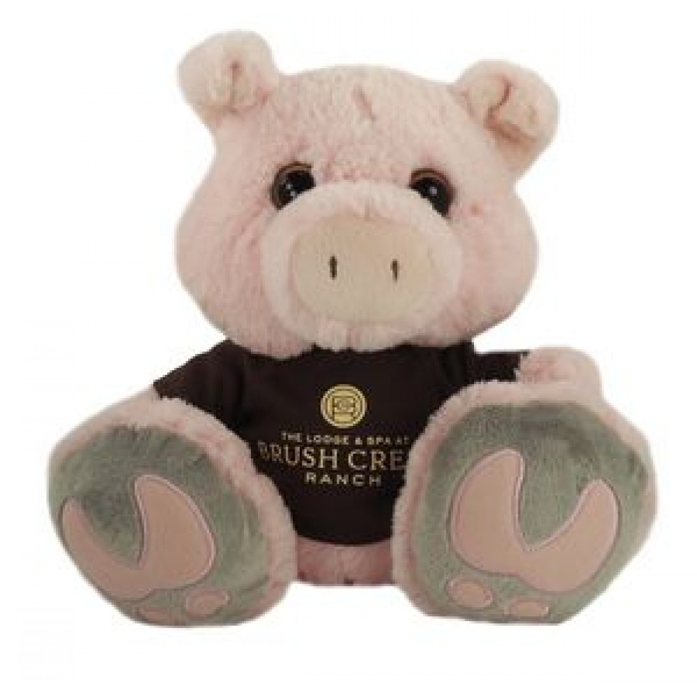 Custom 10" Snortster Pig Stuffed Animal w/T-Shirt & One Color Imprint Custom 10" Snortster Pig Stuffed Animal w/T-Shirt & One Color Imprint