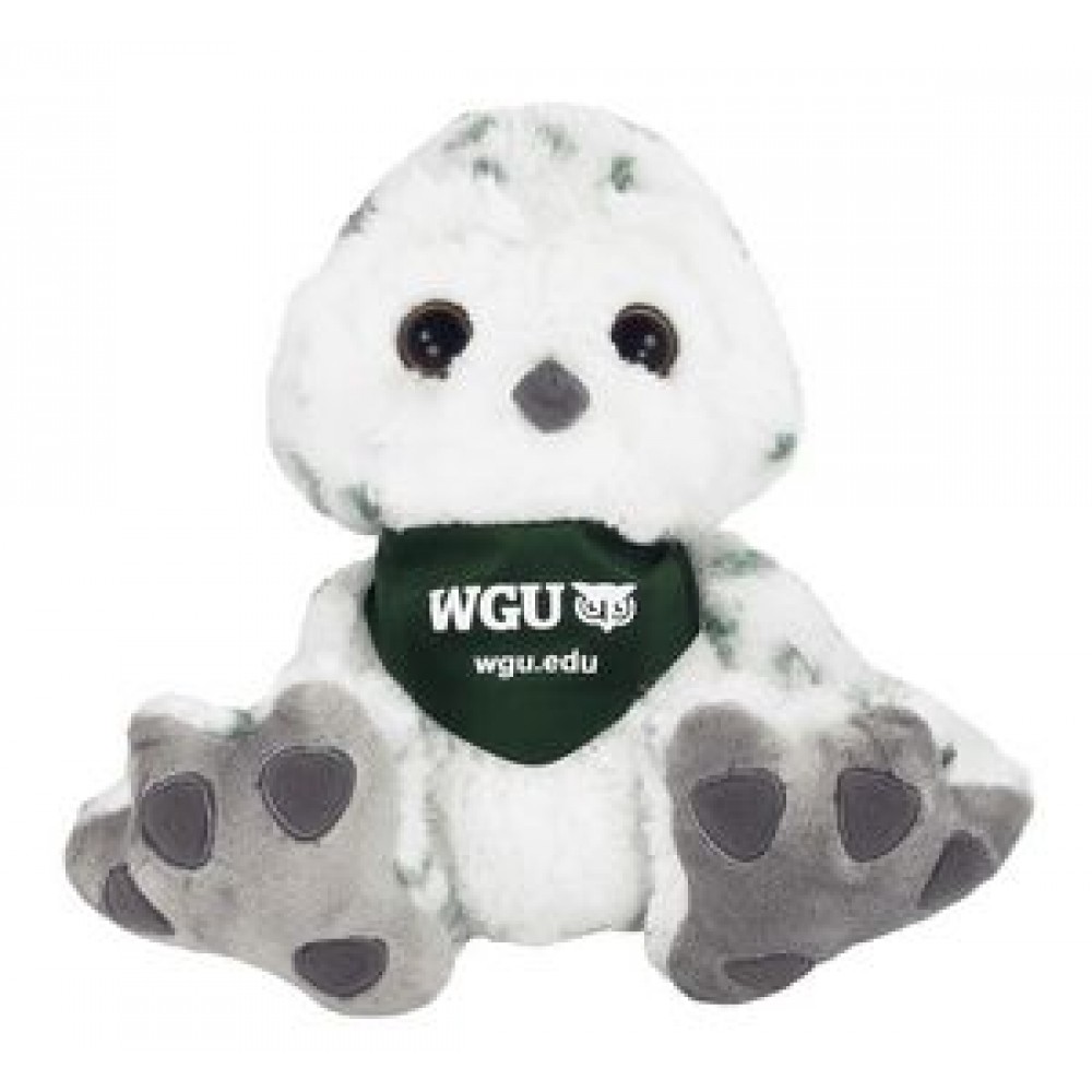 Custom 10" Hummer Owl Stuffed Animal w/Bandana & 1 Color Imprint Custom 10" Hummer Owl Stuffed Animal w/Bandana & 1 Color Imprint