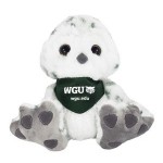 Custom 10" Hummer Owl Stuffed Animal w/Bandana & 1 Color Imprint