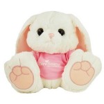 Custom Personalized 10" Hoppity Bunny Stuffed Animal w/T-shirt & One Color Imprint