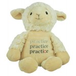 Logo Branded 14" White Embroidery Lamb Stuffed Animal w/Imprint