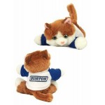 Custom 8" Sunshine Tabby Cat Stuffed Animal w/T-Shirt & One Color Imprint