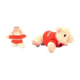Personalized 8" Percy Pig Stuffed Animal w/T-Shirt & One Color Imprint