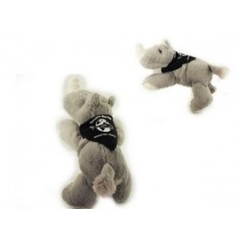Custom 8" Rhino Stuffed Animal w/Bandana & One Color Imprint