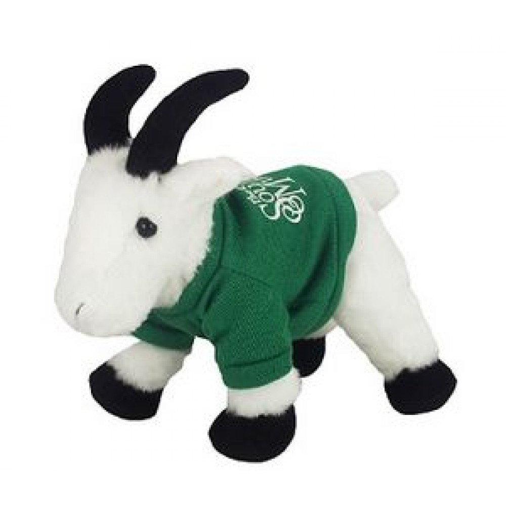 8" Rocky Mountain Goat w/T-Shirt & One Color Imprint with Logo