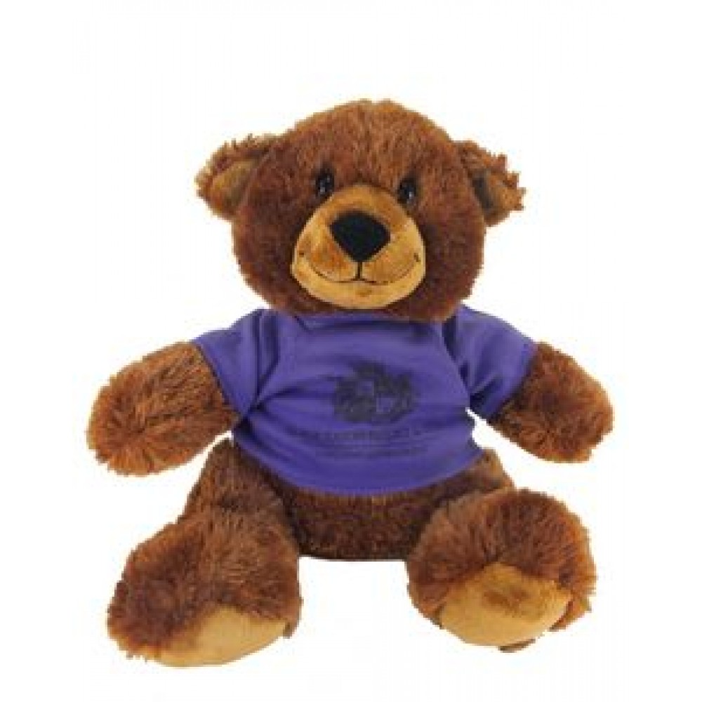 11" Buxley Bear with t-shirt and one color imprint Custom Personalized 11" Buxley Bear with t-shirt and one color imprint Custom Personalized