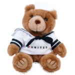 Custom 8" Sailor Bear Stuffed Animal w/Full Color Imprint